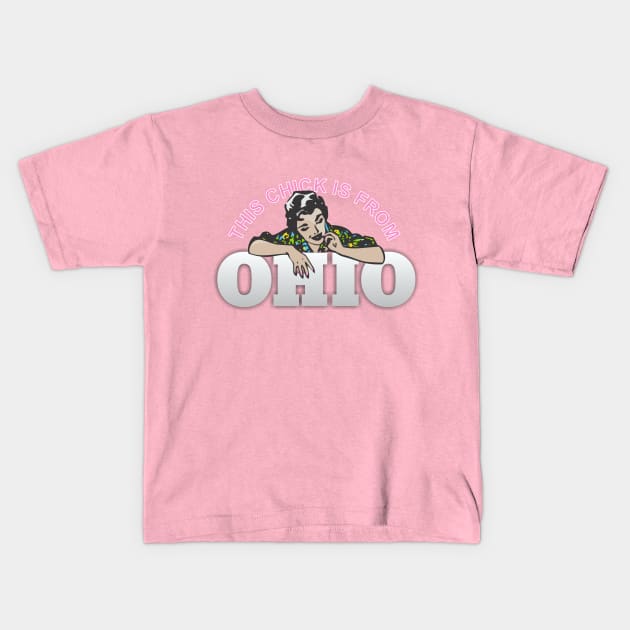 Ohio Girl Kids T-Shirt by Dale Preston Design